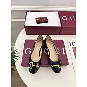 Gucci Ballet Flat With Half Horsebit Black Patent - 1