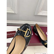 Gucci Ballet Flat With Half Horsebit Black Patent - 4