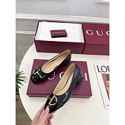 Gucci Ballet Flat With Half Horsebit Black Patent - 3