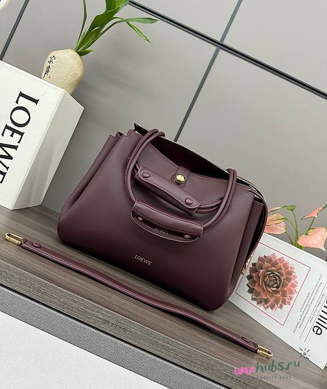 Loewe Medium Madrid Bag Red Wine 29x23x11cm - 1