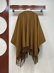 Burberry Reversible Check Wool Brown Cape - 4