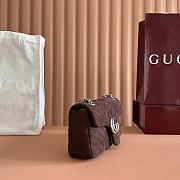 Gucci Marmont medium shoulder bag Dark Brown 26x15x7cm - 4