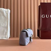 Gucci Marmont Small shoulder bag Grey Suede 22x15x6cm - 4