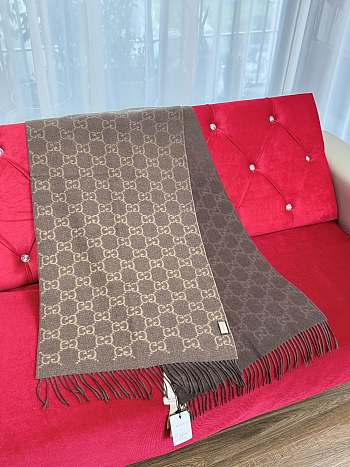 Gucci GG cashmere scarf 47x200cm