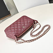Chanel 25A Clutch on Chain in Red Caviar 21x12x5.5cm - 5