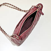 Chanel 25A Clutch on Chain in Red Caviar 21x12x5.5cm - 3