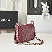 Chanel 25A Clutch on Chain in Red Caviar 21x12x5.5cm - 2