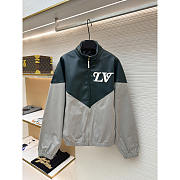 Louis Vuitton Graphic Leather Mix Tracktop Dark Green & Grey - 1