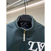 Louis Vuitton Graphic Leather Mix Tracktop Dark Green & Grey - 2