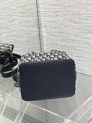 Dior Small Diorstar Bucket Bag Blue Oblique 24x24x15cm - 4