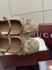 Gucci GG crystal Gucci Horsebit ballet flat - 3