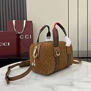 Gucci Mini GG handbag Brown Suede 20x13x13cm - 4