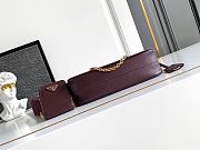 Prada Re-edition Burgundy Saffiano 22x18x6.5cm - 2