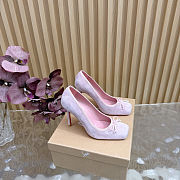 Christian Louboutin Pink Suede Heel 10cm - 1