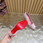 Christian Louboutin Pink Suede Heel 10cm - 5