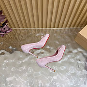 Christian Louboutin Pink Suede Heel 10cm - 2
