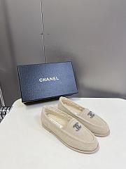 Chanel Cream Loafer - 1