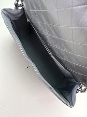 Chanel Flap Travel Bag Silver Lambskin 40x26x12cm - 2