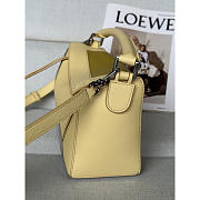 Loewe Small Puzzle Bag Calfskin Grey/ Yellow 24x10.5x16cm - 3