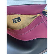 Loewe Small Puzzle Bag Calfskin Black/ Burgundy 24x10.5x16cm - 5