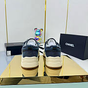 Chanel Dark Blue Denim Low-Top Sneakers - 4