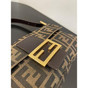 Fendi Baguette Tobacco Brown FF Jacquard Bag 26x15x4cm - 4