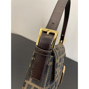 Fendi Baguette Tobacco Brown FF Jacquard Bag 26x15x4cm - 5