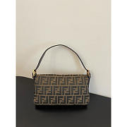 Fendi Baguette Tobacco Brown FF Jacquard Bag 26x15x4cm - 3