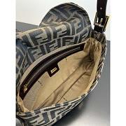 Fendi Baguette Tobacco Brown FF Jacquard Bag 26x15x4cm - 2