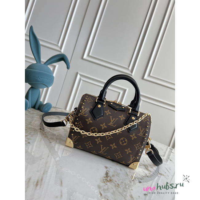 Louis Vuitton Speedy Trunk 20 Brown Monogram 20.5x16x11cm - 1