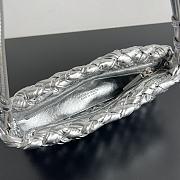 Bottega Veneta Kalimero Cha-Cha Shoulder Bag Silver 28.5x15x6cm - 4