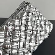 Bottega Veneta Kalimero Cha-Cha Shoulder Bag Silver 28.5x15x6cm - 2