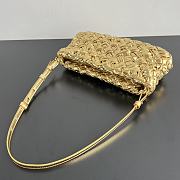 Bottega Veneta Kalimero Cha-Cha Shoulder Bag Gold 28.5x15x6cm - 3