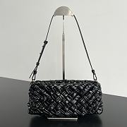 Bottega Veneta Kalimero Cha-Cha Shoulder Bag Black 28.5x15x6cm - 1