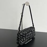 Bottega Veneta Kalimero Cha-Cha Shoulder Bag Black 28.5x15x6cm - 5