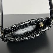 Bottega Veneta Kalimero Cha-Cha Shoulder Bag Black 28.5x15x6cm - 3