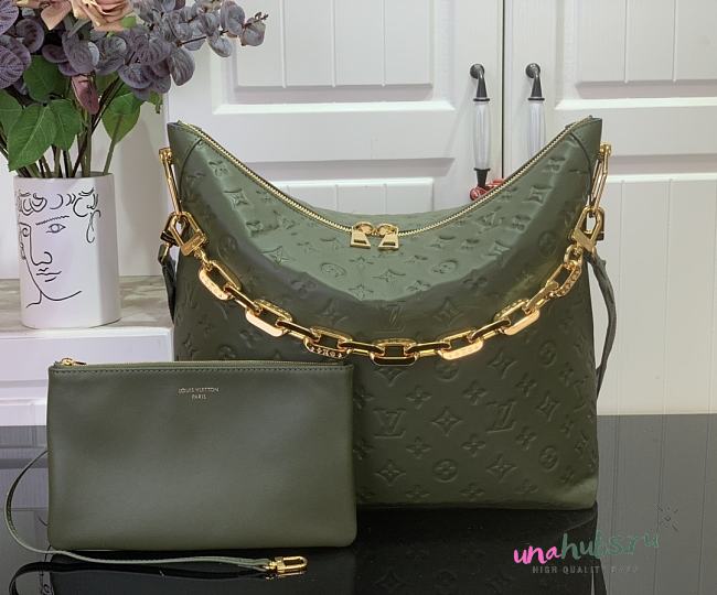Louis Vuitton Coussin Hobo Green MM 38x33x10cm - 1