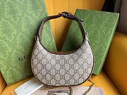 Gucci GG Half Moon Shaped Mini Bag Brown 22x12.5x5cm - 3