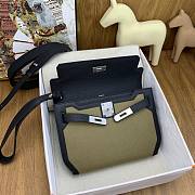 Hermes Kelly depeches 25 pouch Green 25cm - 3