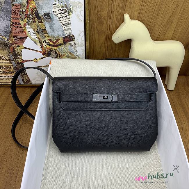 Hermes Kelly depeches 25 Black 25cm - 1