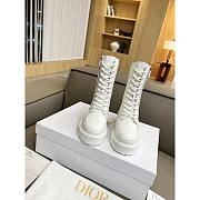 Dior D-Unit Ankle Boot White Quilted Cannage Calfskin - 2