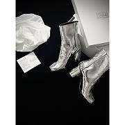 Maison Margiela Tabi Ankle Boot Cracked Metallic Silver - 1
