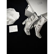Maison Margiela Tabi Ankle Boot Cracked Metallic Silver - 5