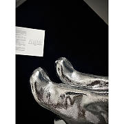Maison Margiela Tabi Ankle Boot Cracked Metallic Silver - 3