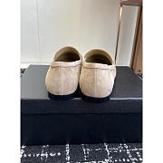 Chanel CC Moccasins Suede Loafer In Beige - 5