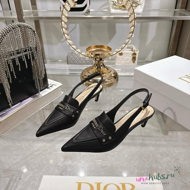 Dior J'Adior Slingback Pump Heel In Black 5cm - 1
