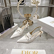 Dior J'Adior Slingback Pump Heel In White 5cm - 1