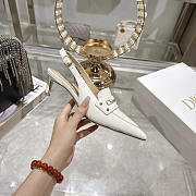 Dior J'Adior Slingback Pump Heel In White 5cm - 4