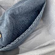 Chanel 25k Flap Bag Denim Blue Gold 35x24x10cm - 5