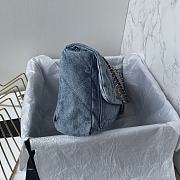 Chanel 25k Flap Bag Denim Blue Gold 35x24x10cm - 2